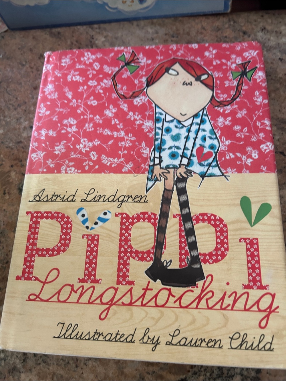 Pippi Longstocking Illustrated Book - Red and Cream Cover